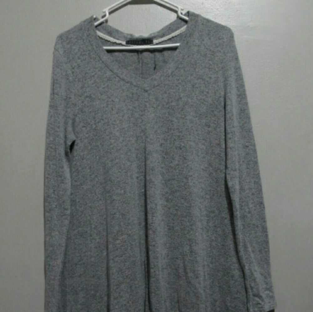 Grey fleecy dress.